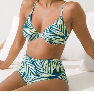 SOMA SWIM Perfect High-Waist Bikini Swim Bottom & Underwire Top Size M